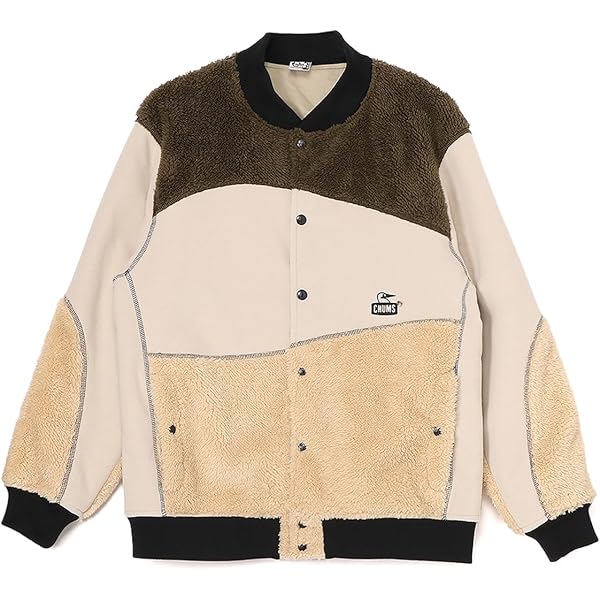 Amazon | チャムスロゴ ナイロン コンビ カーディガン